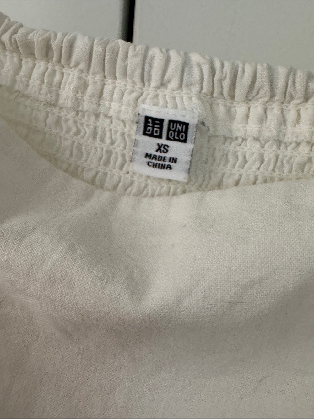 Two Uniqlo Sleeveless Midi Dresses, White and Blue, Cotton Linen - Picture 3 of 5
